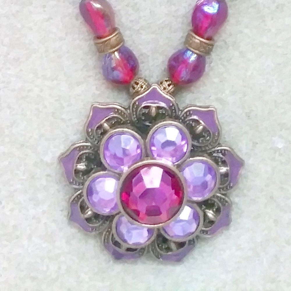 BBK. Purple Mandala Necklace